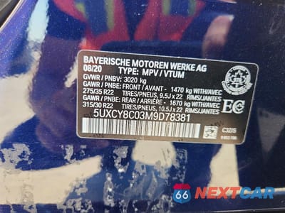 Zdjęcie 14 z 14 samochodu: 2021 BMW X6 M50I VIN:5UXCY8C03M9D78381 - miniatura