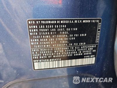 Zdjęcie 13 z 13 samochodu: 2020 VOLKSWAGEN TIGUAN S VIN:3VV1B7AX8LM054314 - miniatura