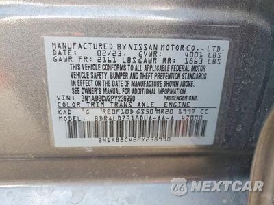 Zdjęcie 12 z 12 samochodu: 2023 NISSAN SENTRA SV VIN:3N1AB8CV2PY238990 - miniatura