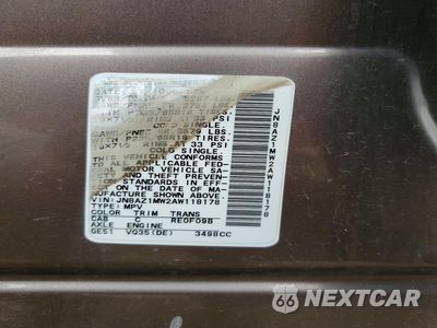 Zdjęcie 13 z 13 samochodu: 2010 NISSAN MURANO S VIN:JN8AZ1MW2AW118178 - miniatura