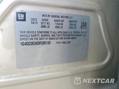 Zdjęcie 12 z 12 samochodu: 2013 BUICK LACROSSE VIN:1G4GC5E39DF286130 - miniatura