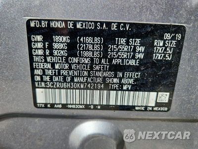Zdjęcie 13 z 13 samochodu: 2019 HONDA HR-V LX VIN:3CZRU6H30KM742194 - miniatura