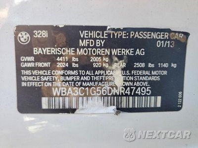 Zdjęcie 12 z 12 samochodu: 2013 BMW 328 I SULEV VIN:WBA3C1G56DNR47495 - miniatura