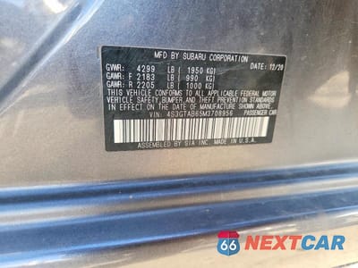 Zdjęcie 12 z 12 samochodu: 2021 SUBARU IMPREZA VIN:4S3GTAB65M3708956 - miniatura