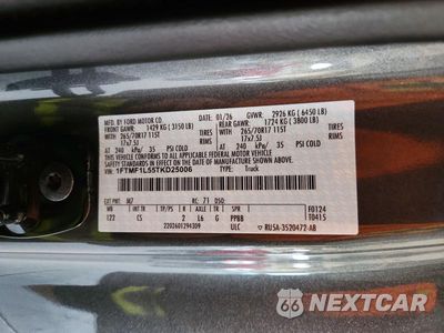 Zdjęcie 12 z 12 samochodu: 2026 FORD F150 XL VIN:1FTMF1L55TKD25006 - miniatura