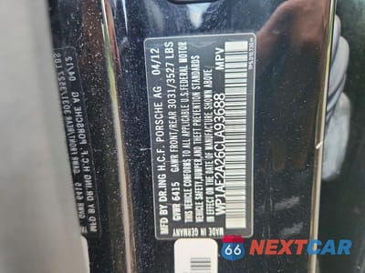 Zdjęcie 13 z 13 samochodu: 2012 PORSCHE CAYENNE S HYBRID VIN:WP1AE2A26CLA93688 - miniatura