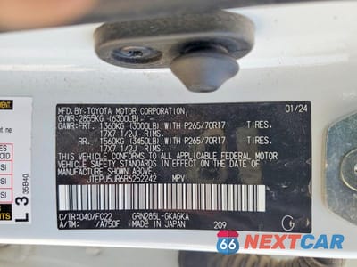 Zdjęcie 13 z 13 samochodu: 2024 TOYOTA 4RUNNER TRD OFF-ROAD VIN:JTEPU5JR6R6252242 - miniatura