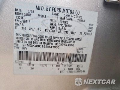 Zdjęcie 13 z 13 samochodu: 2009 FORD EDGE LIMITED VIN:2FMDK49C19BA41065 - miniatura