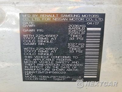Zdjęcie 13 z 13 samochodu: 2017 NISSAN ROGUE S VIN:KNMAT2MT2HP581029 - miniatura