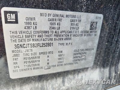 Zdjęcie 13 z 13 samochodu: 2015 CHEVROLET TRAX LTZ VIN:3GNCJTSB2FL252801 - miniatura