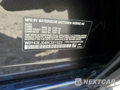 Zdjęcie 12 z 12 samochodu: 2024 BMW I7 EDRIVE50 VIN:WBY43EJ04RCS51523 - miniatura