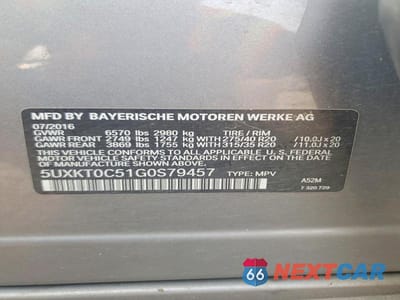 Zdjęcie 13 z 13 samochodu: 2016 BMW X5 XDR40E VIN:5UXKT0C51G0S79457 - miniatura