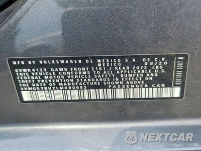Zdjęcie 12 z 12 samochodu: 2020 VOLKSWAGEN JETTA SEL PREMIUM VIN:3VWG57BU2LM080683 - miniatura