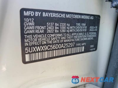 Zdjęcie 13 z 13 samochodu: 2013 BMW X3 XDRIVE28I VIN:5UXWX9C56D0A25297 - miniatura