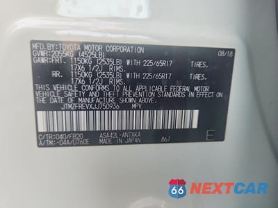 Zdjęcie 14 z 14 samochodu: 2018 TOYOTA RAV4 LE VIN:JTMZFREVXJJ750936 - miniatura