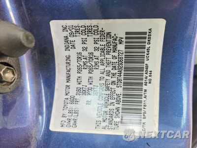 Zdjęcie 12 z 12 samochodu: 2002 TOYOTA SEQUOIA SR5 VIN:5TDBT44A92S068727 - miniatura