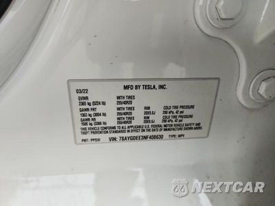 Zdjęcie 12 z 12 samochodu: 2022 TESLA MODEL Y VIN:7SAYGDEE3NF408630 - miniatura