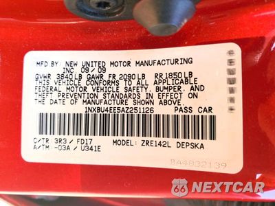 Zdjęcie 12 z 12 samochodu: 2010 TOYOTA COROLLA S VIN:1NXBU4EE5AZ251126 - miniatura