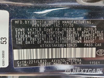 Zdjęcie 12 z 12 samochodu: 2021 TOYOTA CAMRY XSE VIN:4T1K61AK6MU413435 - miniatura