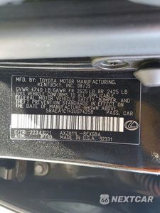 Zdjęcie 13 z 13 samochodu: 2025 LEXUS ES 300H LUXURY VIN:58AEA1C14SU074258 - miniatura