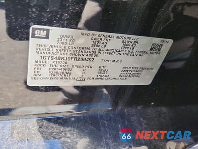 Zdjęcie 13 z 13 samochodu: 2015 CADILLAC ESCALADE LUXURY VIN:1GYS4BKJ9FR209492 - miniatura