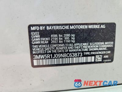 Zdjęcie 12 z 12 samochodu: 2022 BMW 330I VIN:3MW5R1J09N8C63873 - miniatura