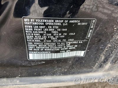Zdjęcie 13 z 13 samochodu: 2018 VOLKSWAGEN ATLAS SE VIN:1V2LR2CA2JC528978 - miniatura