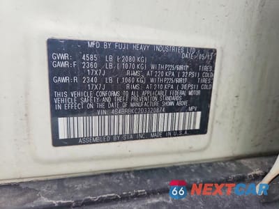 Zdjęcie 12 z 12 samochodu: 2013 SUBARU OUTBACK 2.5I LIMITED VIN:4S4BRBKC2D3320874 - miniatura