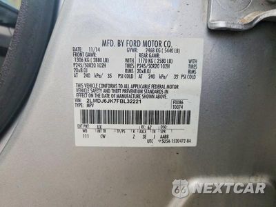 Zdjęcie 13 z 13 samochodu: 2015 LINCOLN MKX VIN:2LMDJ6JK7FBL32221 - miniatura