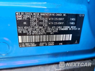 Zdjęcie 13 z 13 samochodu: 2020 TOYOTA RAV4 LE VIN:2T3F1RFV0LW096775 - miniatura