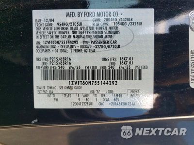 Zdjęcie 12 z 12 samochodu: 2005 FORD MUSTANG BASE VIN:1ZVFT80N755144292 - miniatura
