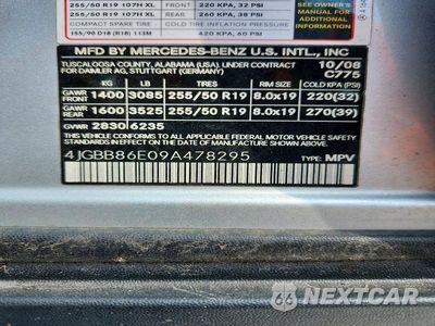 Zdjęcie 13 z 13 samochodu: 2009 MERCEDES-BENZ ML 350 VIN:4JGBB86E09A478295 - miniatura