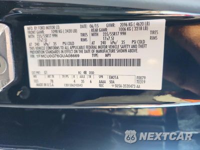 Zdjęcie 14 z 14 samochodu: 2016 FORD ESCAPE SE VIN:1FMCU0G76GUA08669 - miniatura