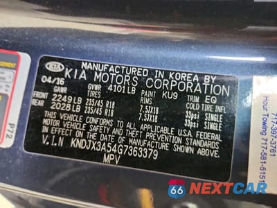Zdjęcie 13 z 13 samochodu: 2016 KIA SOUL ! VIN:KNDJX3A54G7363379 - miniatura