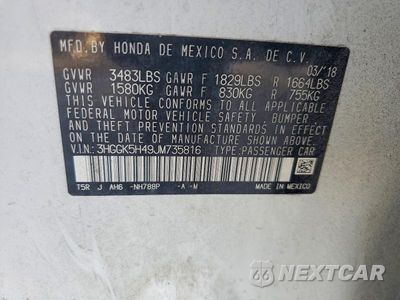 Zdjęcie 12 z 12 samochodu: 2018 HONDA FIT LX VIN:3HGGK5H49JM735816 - miniatura