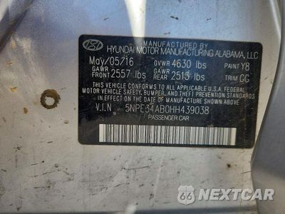 Zdjęcie 13 z 13 samochodu: 2017 HYUNDAI SONATA SPORT 2.0T VIN:5NPE34AB0HH439038 - miniatura