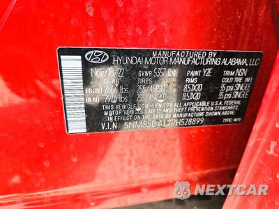 Zdjęcie 13 z 13 samochodu: 2023 HYUNDAI SANTA FE CALLIGRAPHY VIN:5NMS5DAL2PH528899 - miniatura