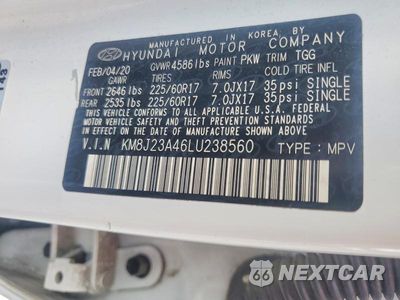 Zdjęcie 13 z 13 samochodu: 2020 HYUNDAI TUCSON SE VIN:KM8J23A46LU238560 - miniatura