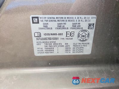 Zdjęcie 12 z 12 samochodu: 2014 GMC SIERRA K1500 SLE VIN:3GTU2UEC7EG153581 - miniatura
