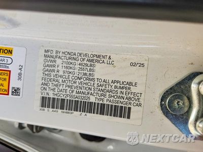 Zdjęcie 12 z 12 samochodu: 2025 HONDA ACCORD HYBRID SPORT VIN:1HGCY2F55SA032025 - miniatura