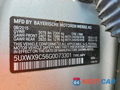 Zdjęcie 13 z 13 samochodu: 2016 BMW X3 XDRIVE28I VIN:5UXWX9C56G0D73301 - miniatura