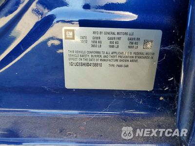Zdjęcie 13 z 13 samochodu: 2013 CHEVROLET SONIC LT VIN:1G1JC6SH9D4138810 - miniatura