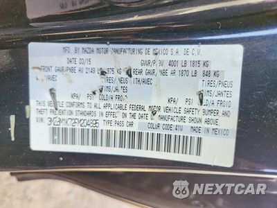 Zdjęcie 12 z 12 samochodu: 2015 MAZDA 3 SPORT VIN:3MZBM1K72FM204895 - miniatura