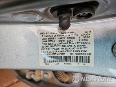 Zdjęcie 12 z 12 samochodu: 2018 HONDA CIVIC VIN:2HGFC2F73JH578335 - miniatura