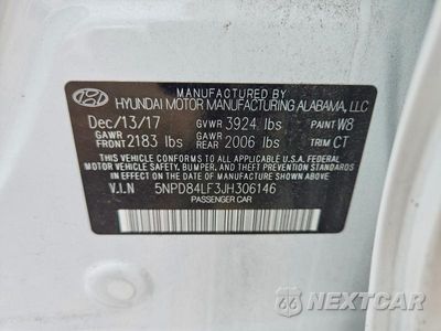 Zdjęcie 12 z 12 samochodu: 2018 HYUNDAI ELANTRA VALUE EDITION VIN:5NPD84LF3JH306146 - miniatura