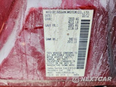 Zdjęcie 12 z 12 samochodu: 2013 NISSAN ALTIMA 2.5 VIN:1N4AL3AP5DC161950 - miniatura