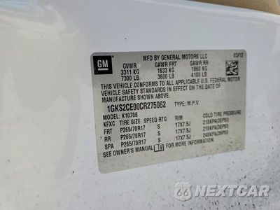 Zdjęcie 13 z 13 samochodu: 2012 GMC YUKON SLT VIN:1GKS2CE00CR275062 - miniatura