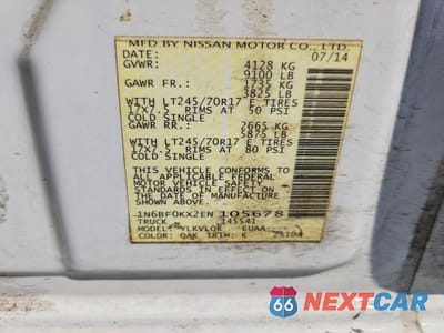 Zdjęcie 13 z 13 samochodu: 2014 NISSAN NV 2500 HD S VIN:1N6BF0KX2EN105678 - miniatura