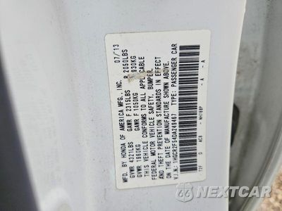 Zdjęcie 12 z 12 samochodu: 2013 HONDA ACCORD SPORT VIN:1HGCR2F54DA249467 - miniatura