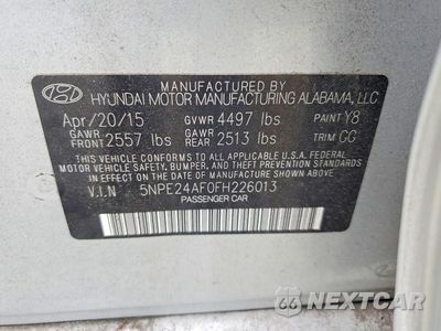 Zdjęcie 12 z 12 samochodu: 2015 HYUNDAI SONATA SE VIN:5NPE24AF0FH226013 - miniatura